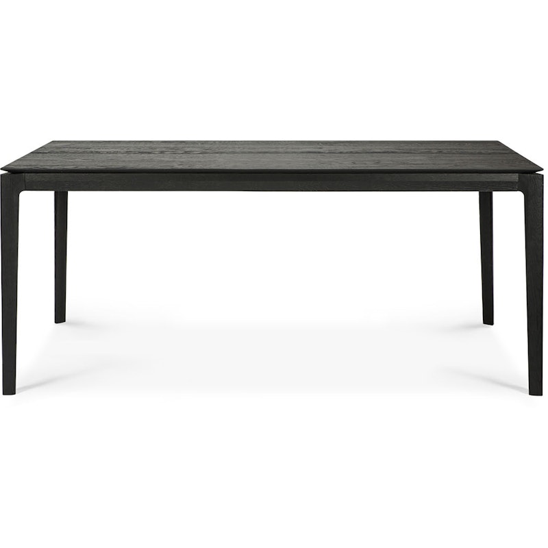 Oak Bok Dining Table Extendable Black, 180-280x100 cm