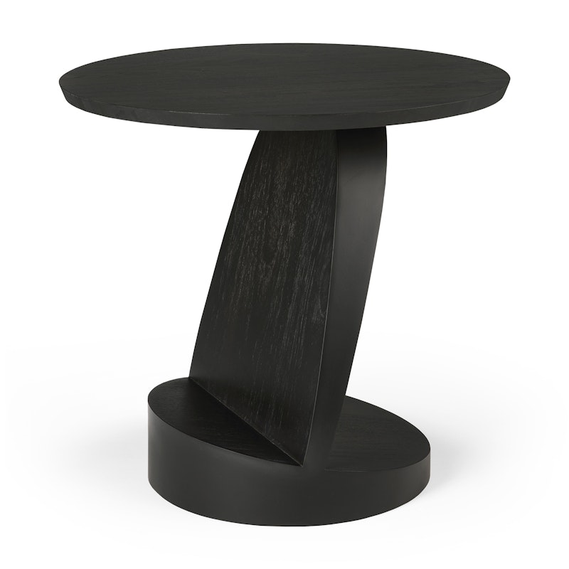 Oblic Side Table Teak, Black