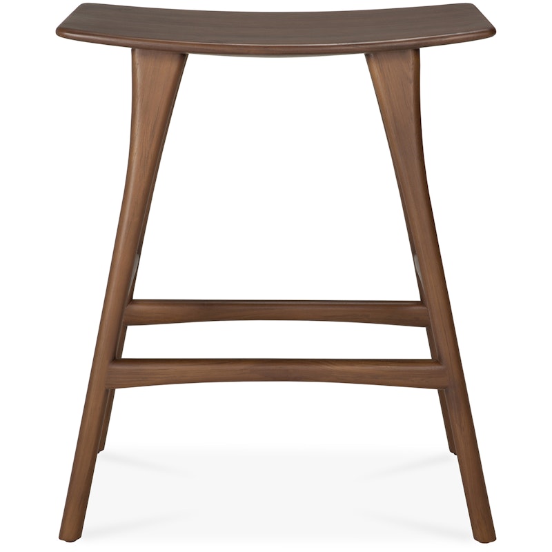 Osso Counter Stool 65 cm, Dark Stained Teak