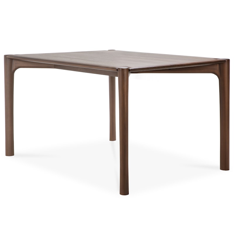 PI Dining Table Dark Stained Teak, 80x140 cm