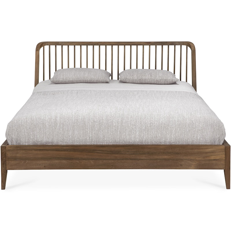 Spindle Bed Frame Teak, 160x200 cm