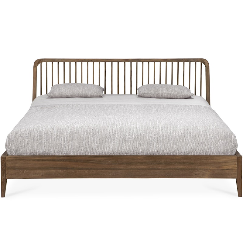 Spindle Bed Frame Teak, 180x200 cm