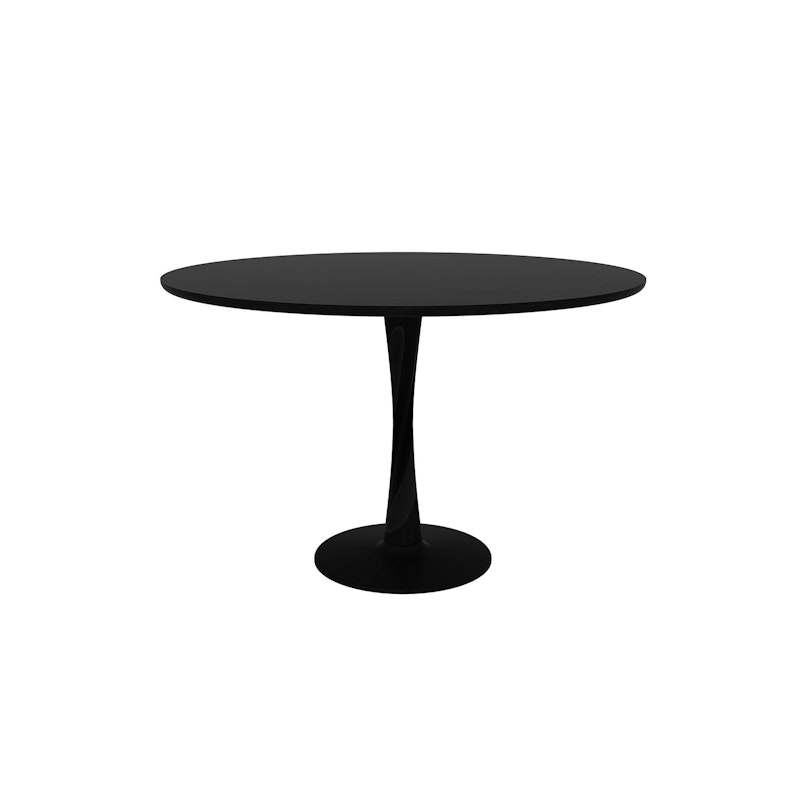 Torsion dining table Ø 127, Black