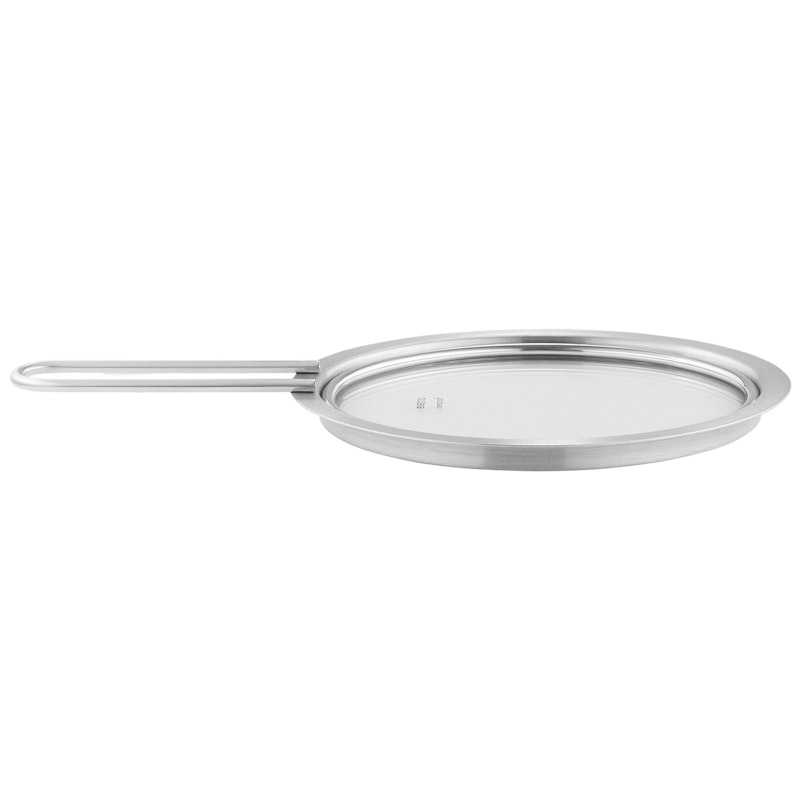 Glass Lid Brushed Steel, 16 cm