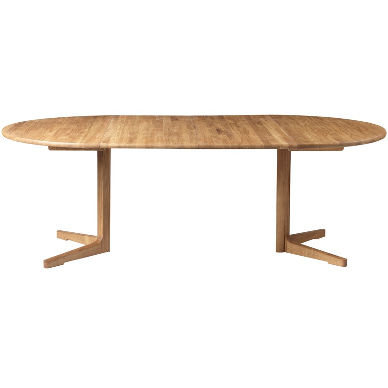 C69E Ry Dining Table Oak With 2 Extension Leaves, 120x220 cm