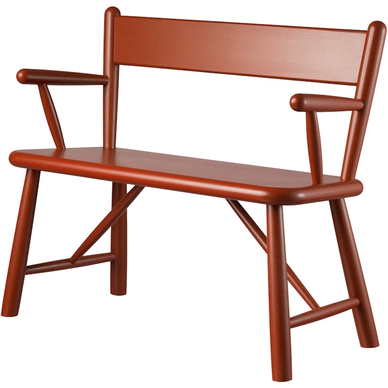 P11 Bench 70 cm, Beech / Red