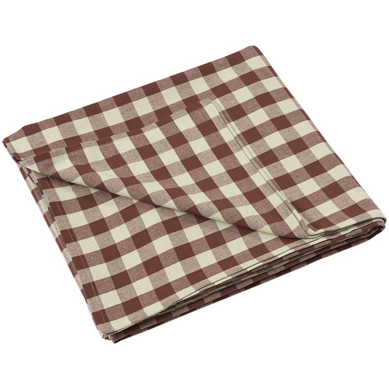 Bothy Check Table Cloth 150x240 cm, Cinnamon / Grey Green