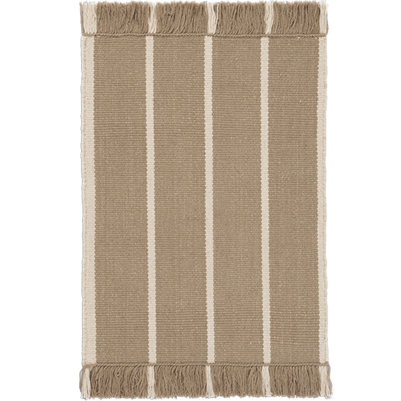 Calm Kelim Door Mat 50x70 cm, Off-white / Dark Sand