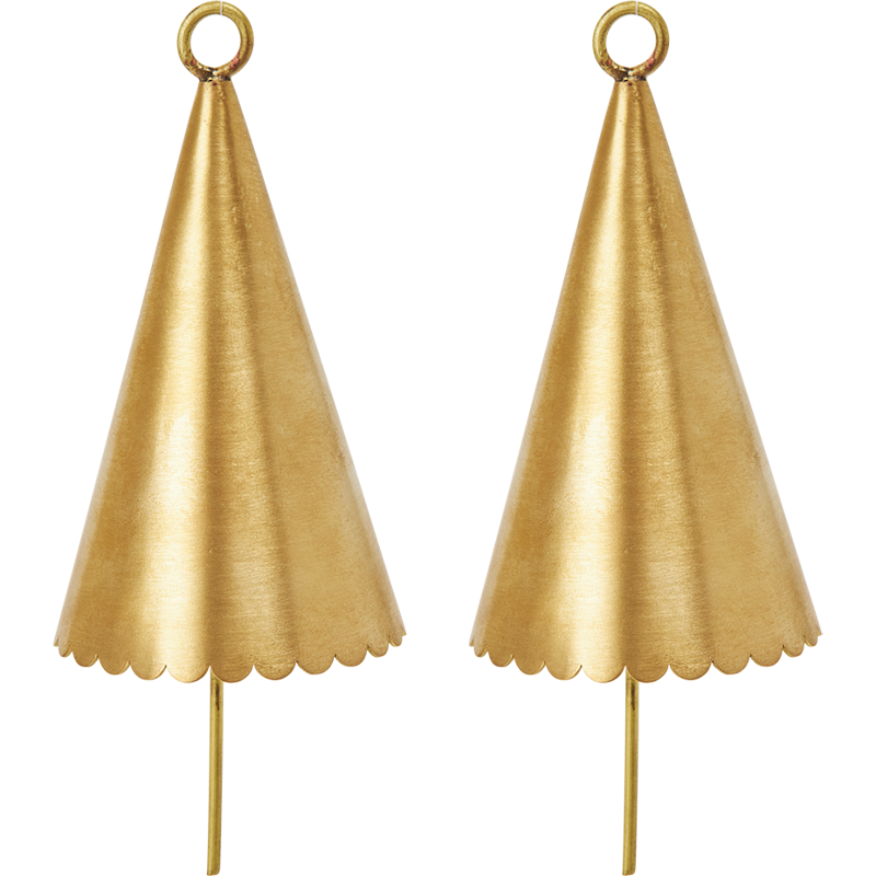 Cone Bell 2-pack, Brass