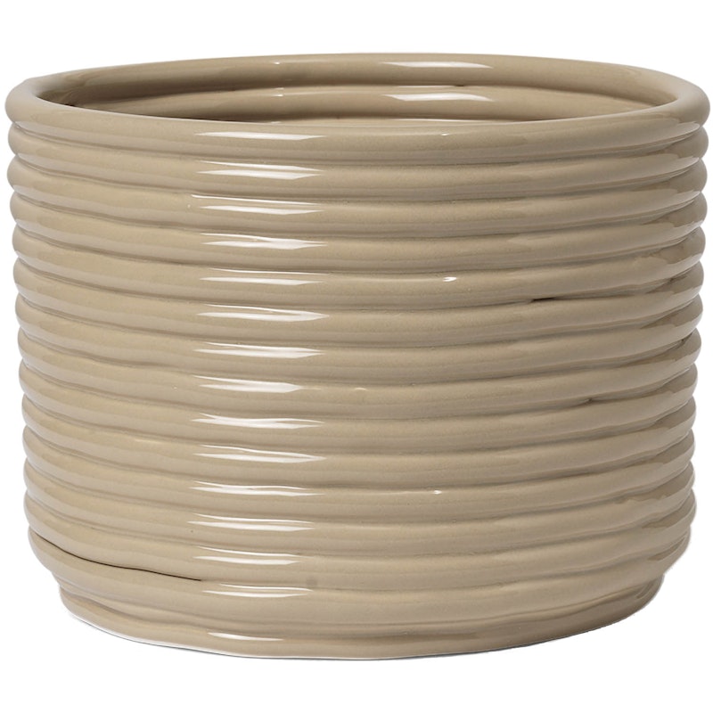 Corduroy Pot H15 cm, Cashmere