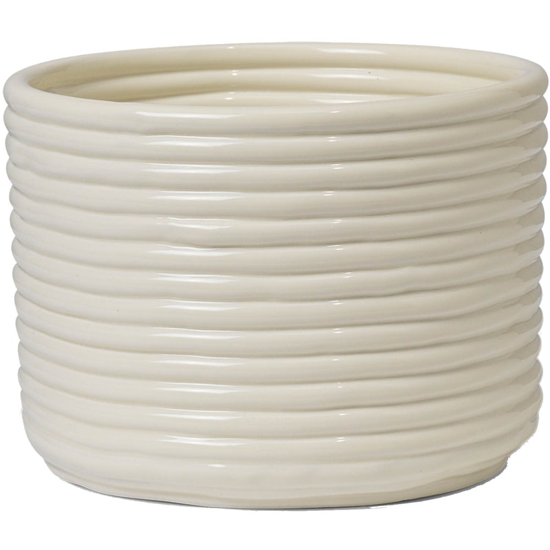 Corduroy Pot H15 cm, Off-white