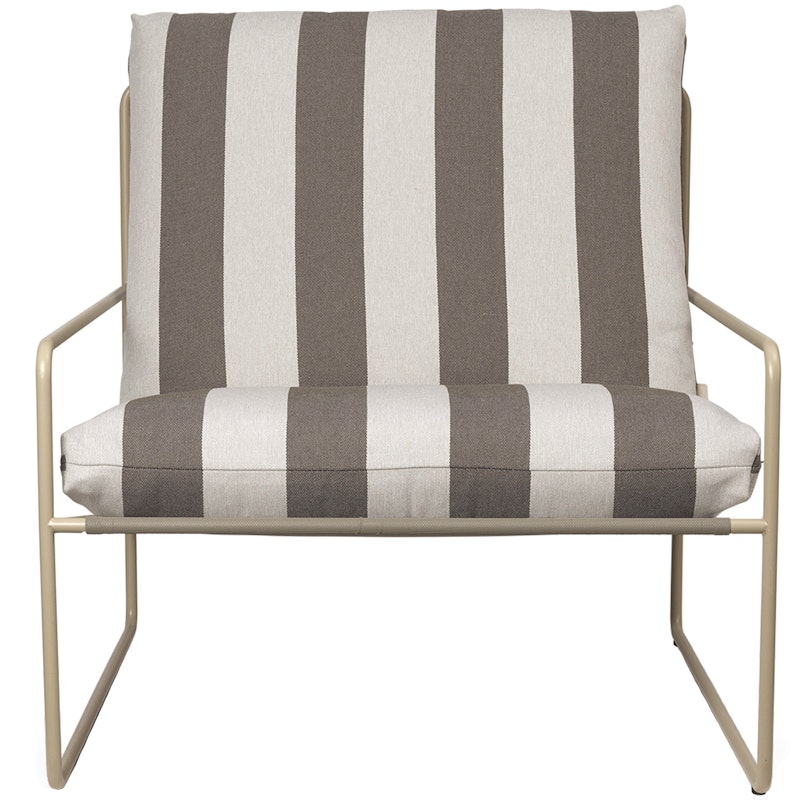 Desert Stripe Armchair Cashmere/Chocolate