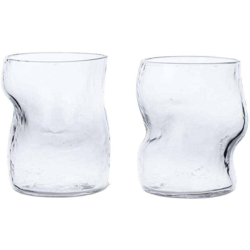 Dimple Glass 2-pack, Clear