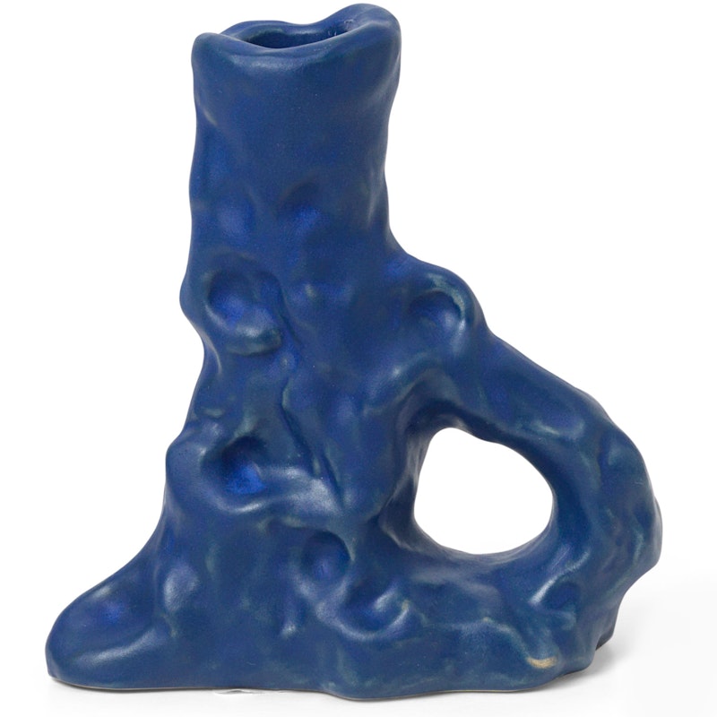 Dito Candlestick Stoneware 11,5x12 cm, Bright Blue
