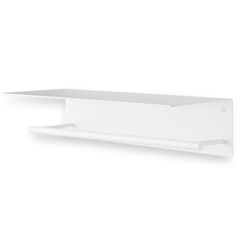 Dora Towel Bar With Shelf, White