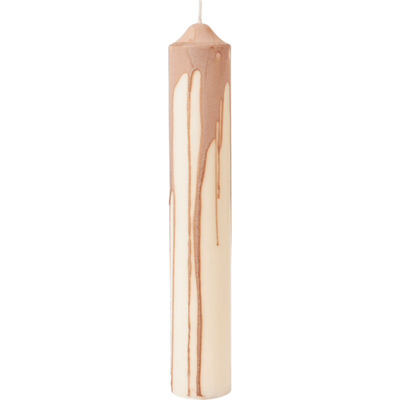 Dryp Pillar Candle 30 cm, Beige