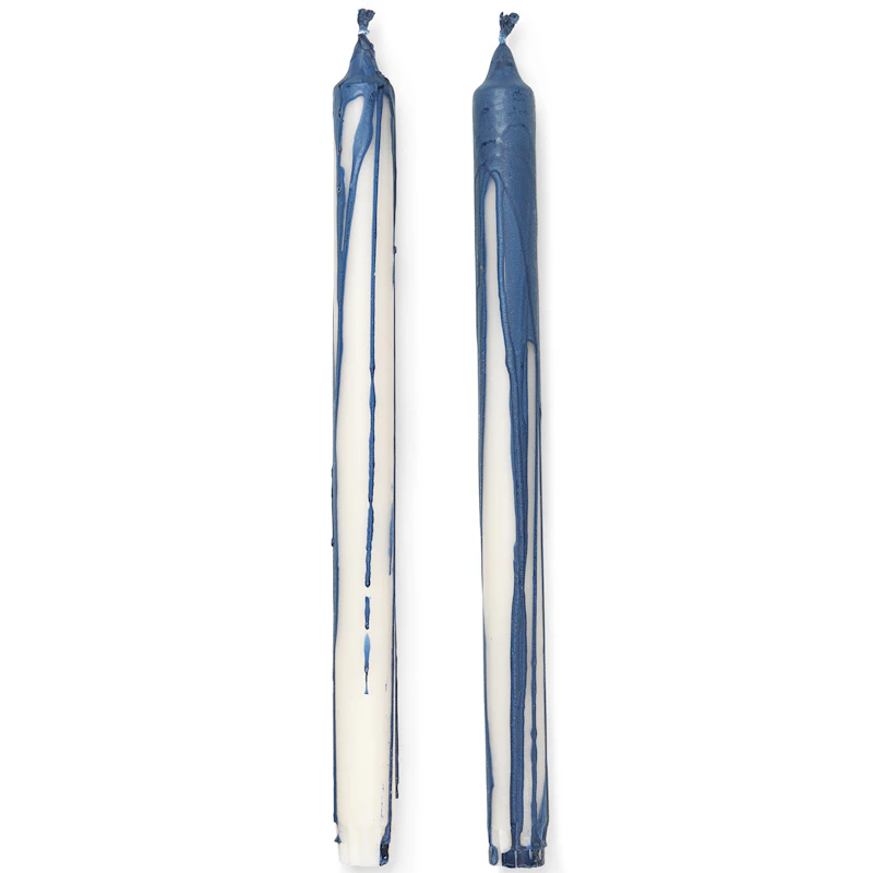 Dryp Candles 30 cm 2-pack, Deep Blue