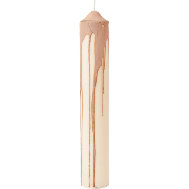 Dryp Pillar Candle 30 cm, Beige