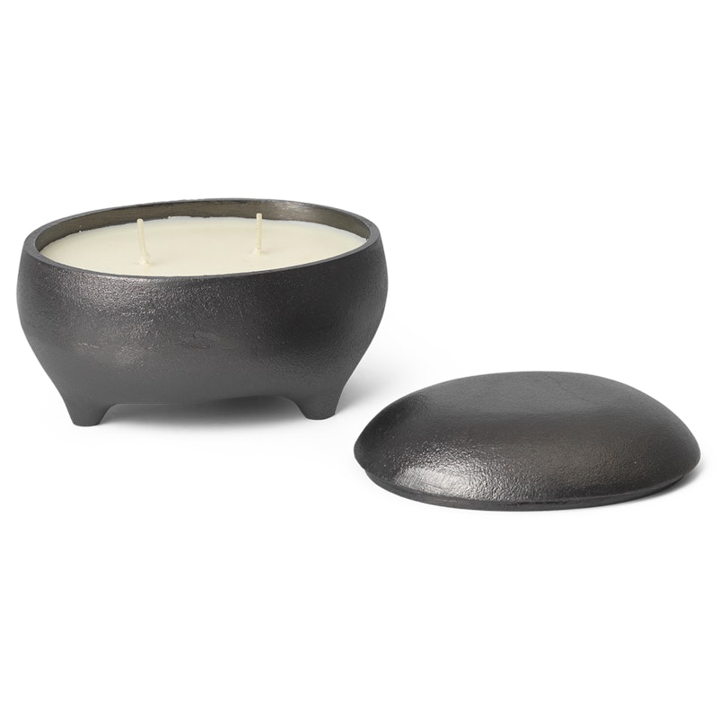 Evoke Candle With Double Wick, Blackened Aluminium