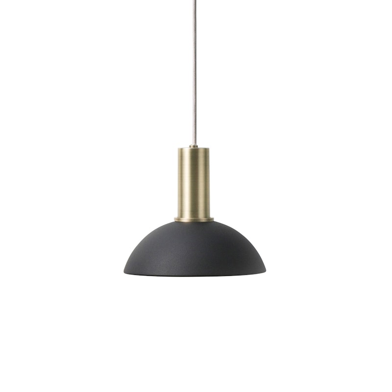 Hoop Pendant light Low, Black/Brass