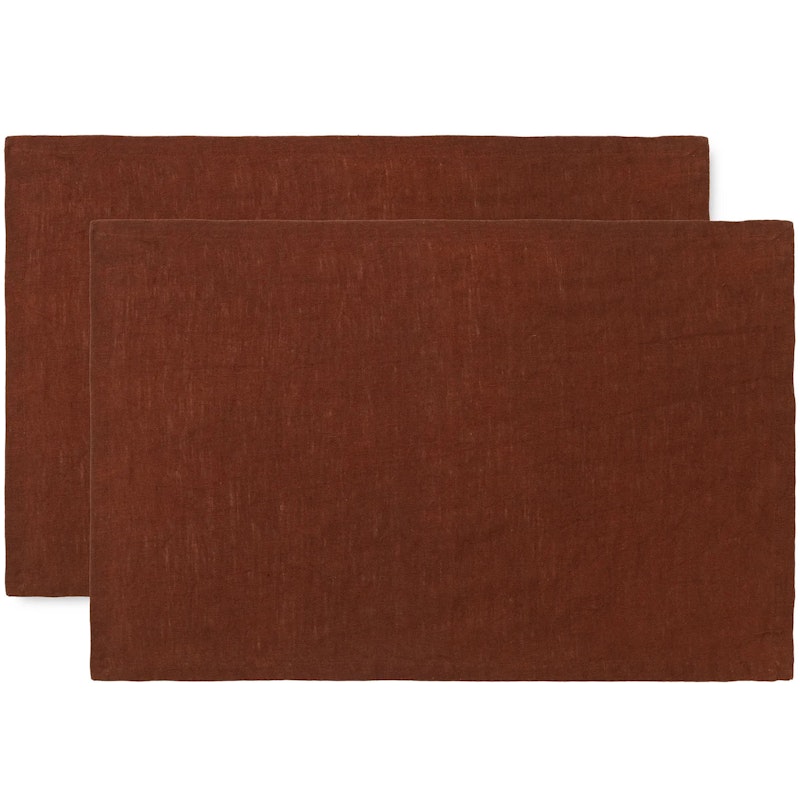 Placemat Linen 2-pack, Cinnamon