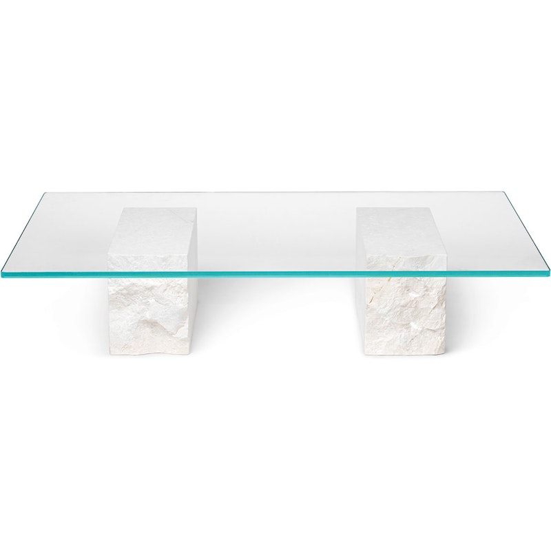 Mineral Coffee Table 120x70 cm, Bianco Curia Marble / Glass