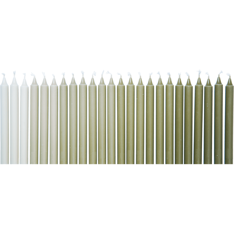 Ombre Candle 24-pack, Khaki