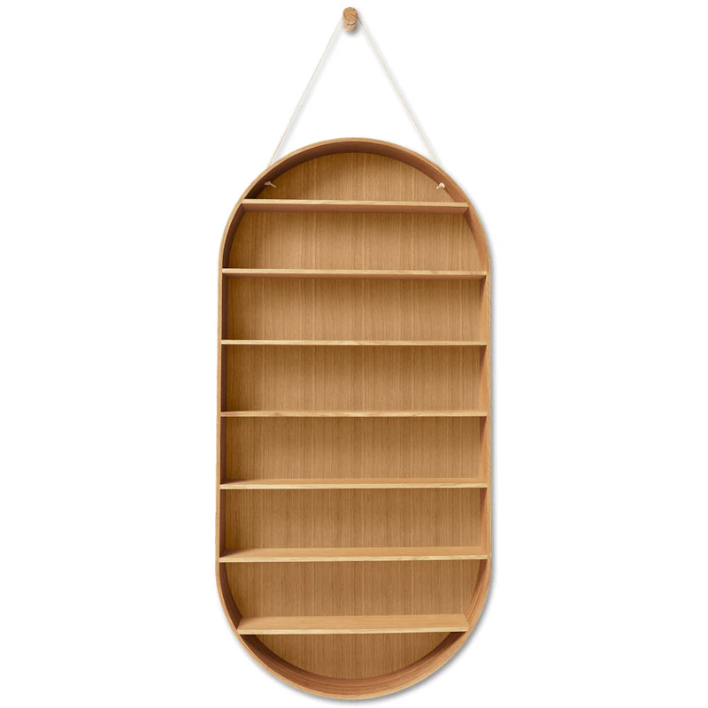 Oval Dorm Shelf 110 x 54 cm, Oiled Oak