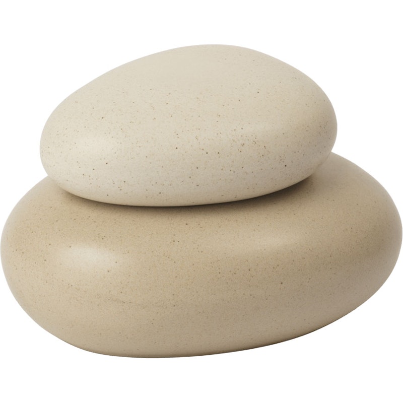 Pebble Box Cream / Sand, 9,5 cm