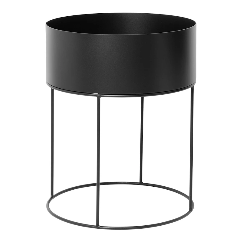 Plant Box Round, Black