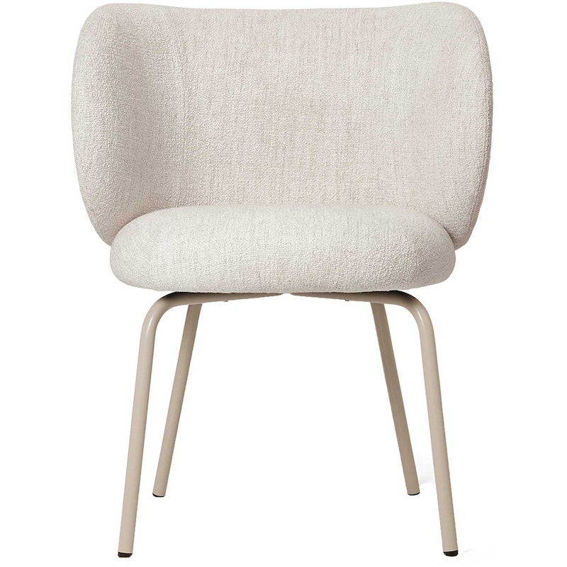 Rico Dining Cash Bouclé Dining Chair, Off-white