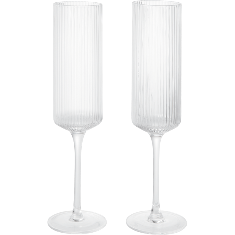 Ripple Champagne Glass 2-pack, Clear