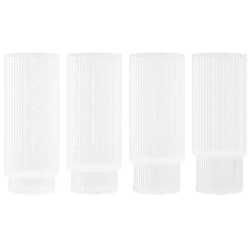 Ripple Longdrink Glass 4-pack, Frosted