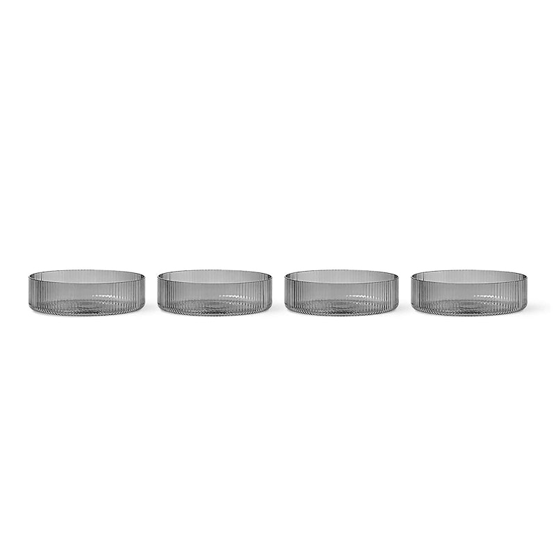 Ripple Serving Bowls, Smokey Grey