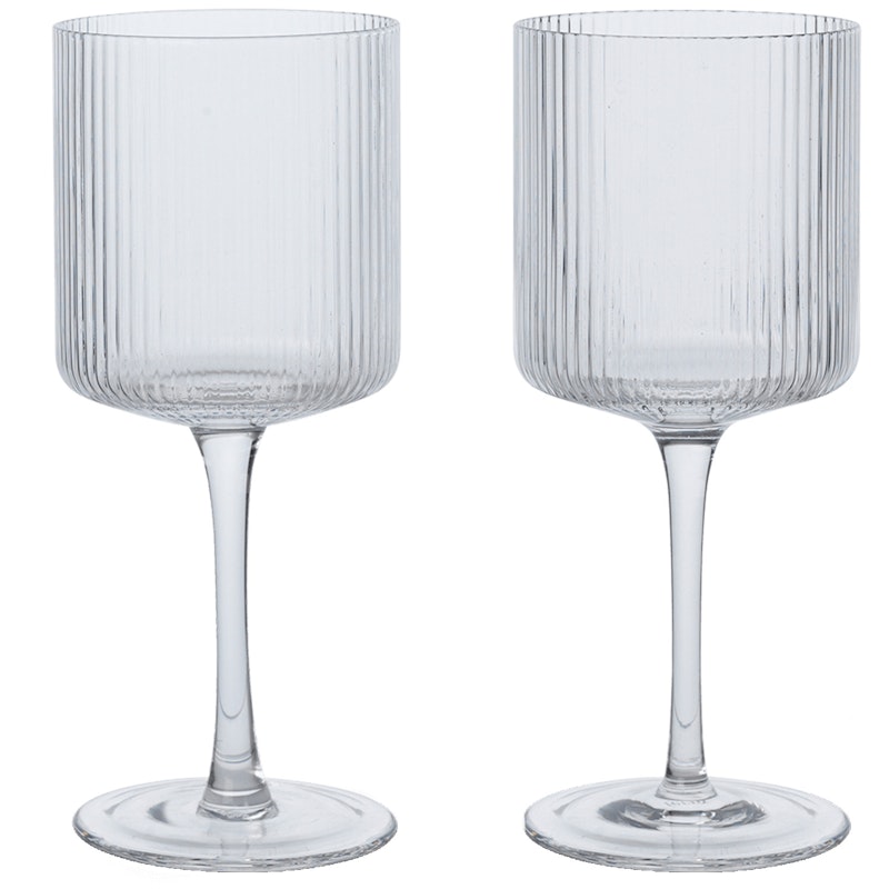 Ripple White Wine Glass 2-pack, Clear