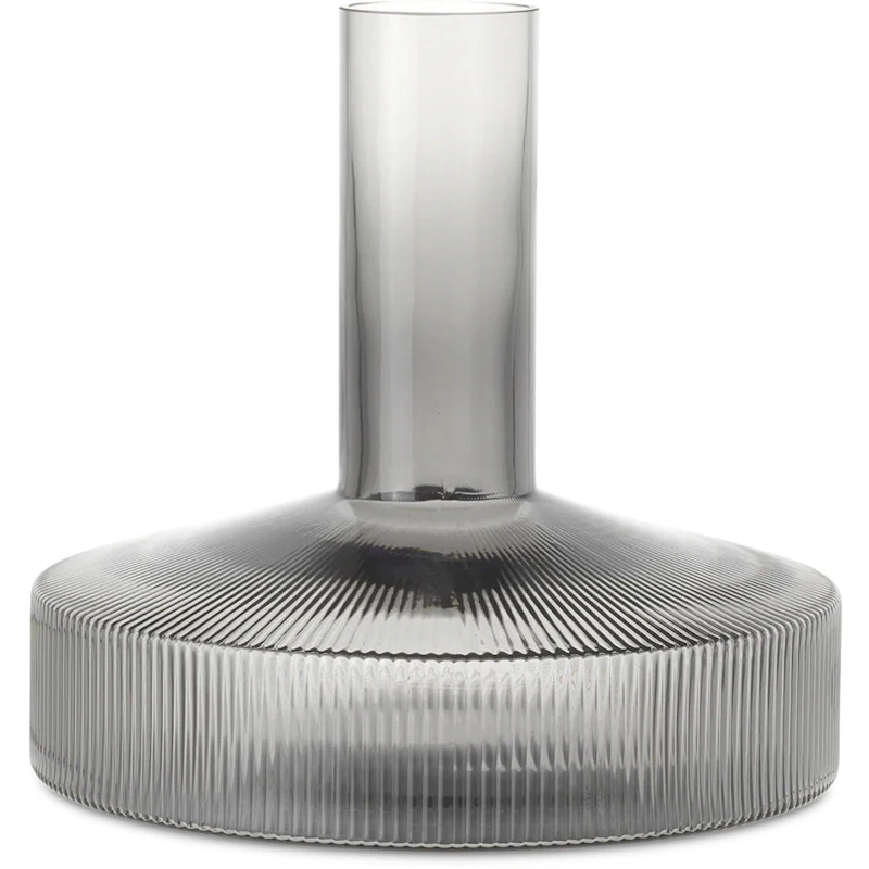 Ripple Wine Carafe, Smoked Grey
