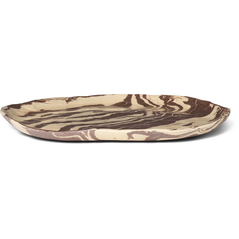 Ryu Platter Sand / Brown, 34 cm