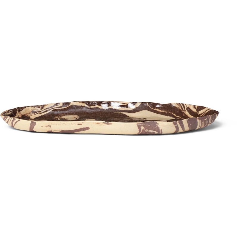 Ryu Platter Sand / Brown, 37 cm