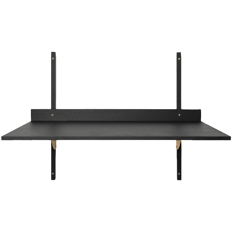 Sector Desk 87x45 cm, Black Ash/Brass