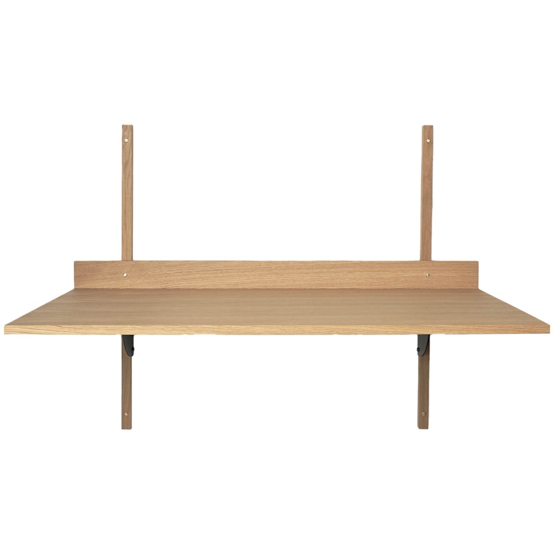 Sector Desk 87x45 cm, Oak/Black Brass