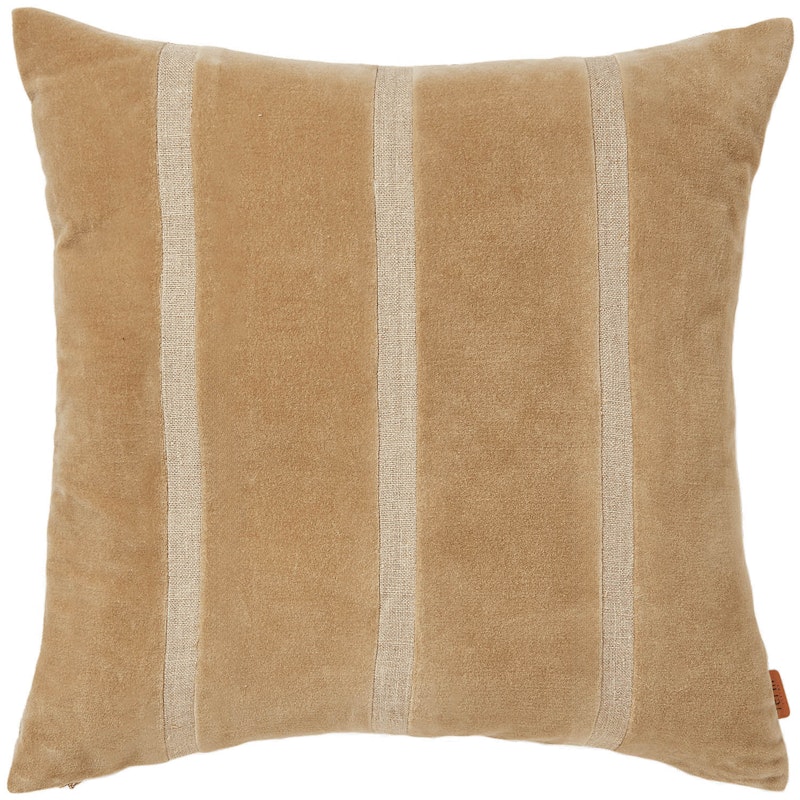 Senti Stripe Cushion Cover 50x50 cm, Dark Sand