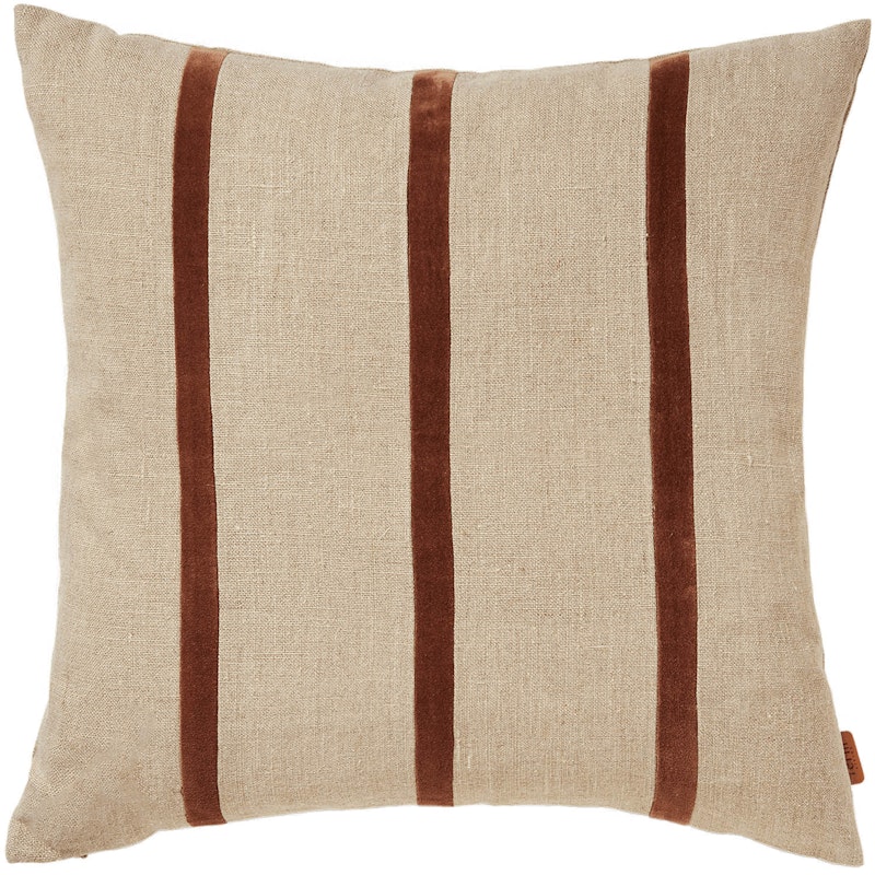 Senti Stripe Scatter Cushion 50x50 cm, Carob Brown