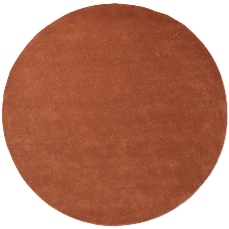 Stille Tufted Rug Ø240 cm, Red Brown