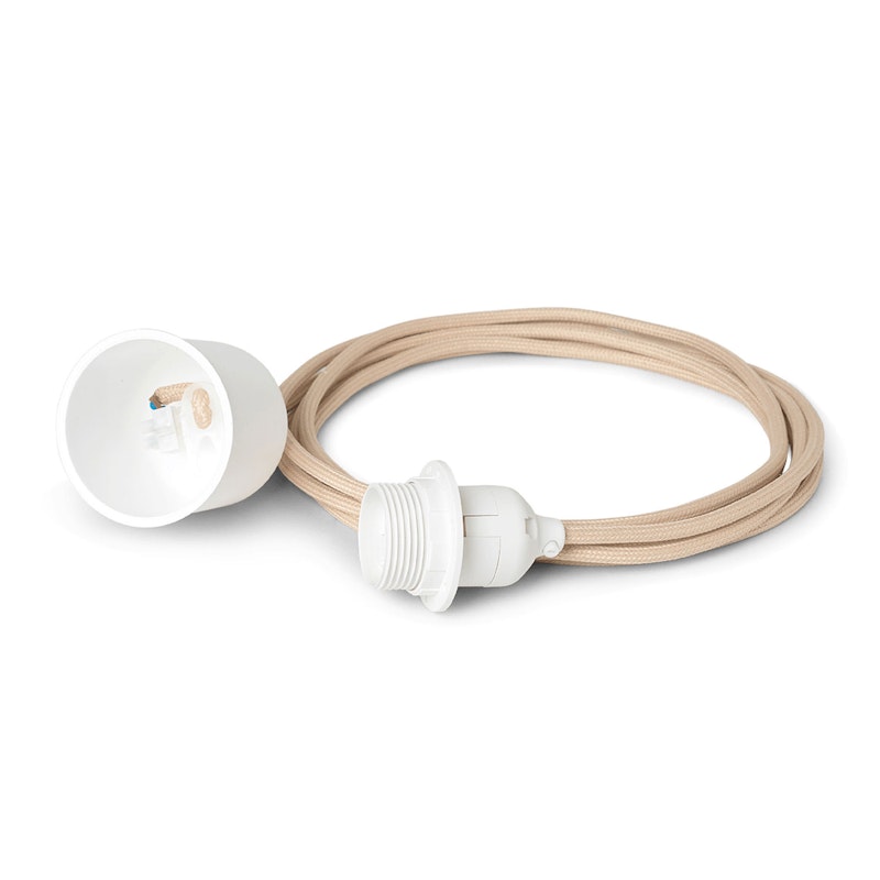Textile Cord Pendant Lamp Sand 4 m
