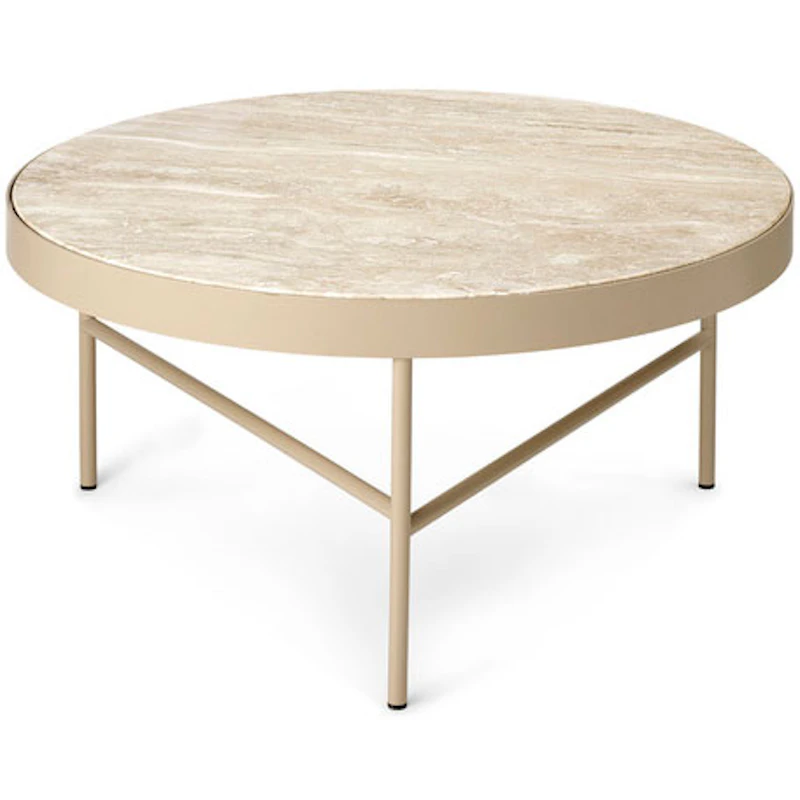 Travertine Coffee Table Cashmere Ø70,5 cm | RoyalDesign