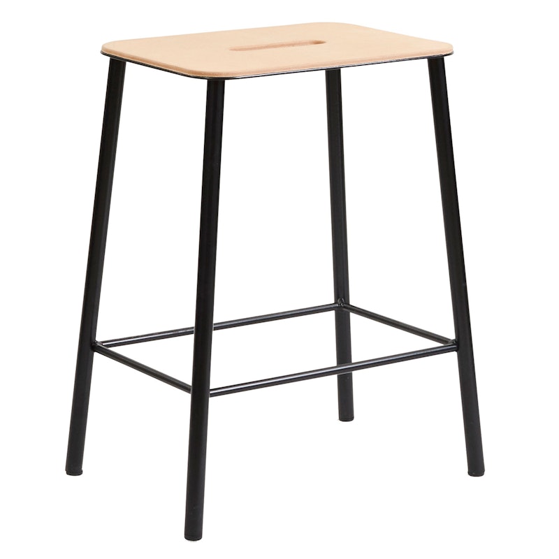 Adam Stool 50 cm, Oak/Matt Black