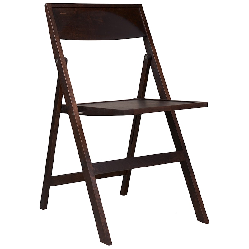 Folding Flat Chair, Dark Brown