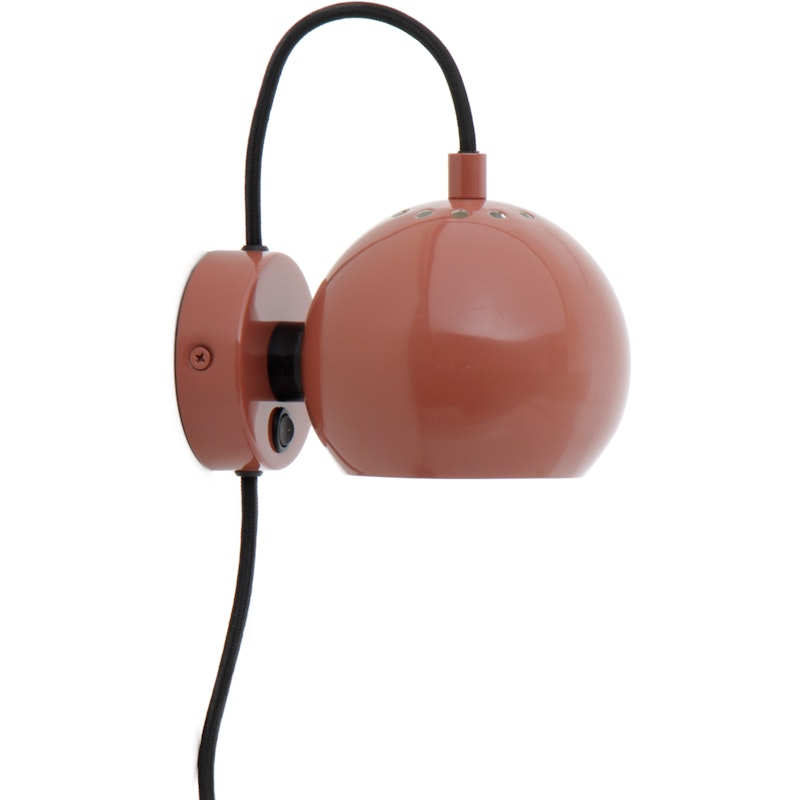 Ball Magnet Wall Lamp, Glossy Red
