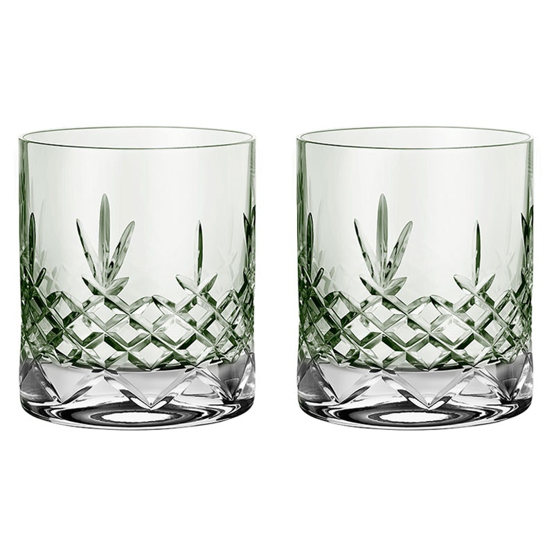 Crispy Lowball Glass 2 Pcs, Emerald