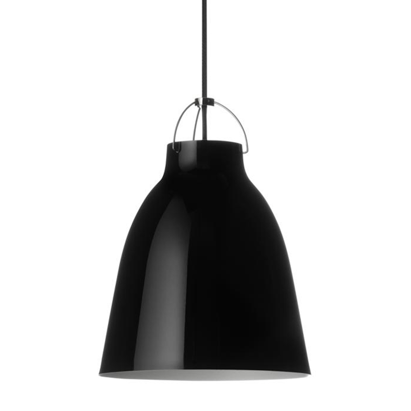 Caravaggio Pendant P2, Cord 3 m, Black/Red High-Gloss